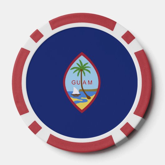 Guam Flag Poker Chips