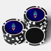 Guam Flag Poker Chips