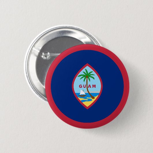Guam Flag Ronde Button 5,7 Cm (Voorkant /achterkant)