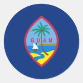 Guam Flag Ronde Sticker (Voorkant)