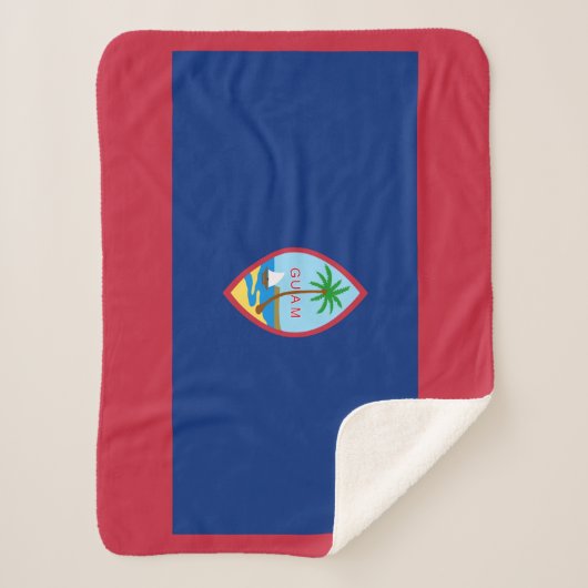 Guam Flag Sherpa Deken (Voorkant)
