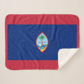 Guam Flag Sherpa Deken (Voorkant (horizontaal))