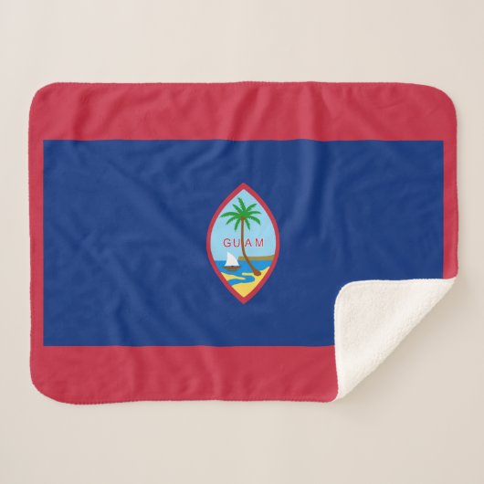 Guam Flag Sherpa Deken (Voorkant (horizontaal))