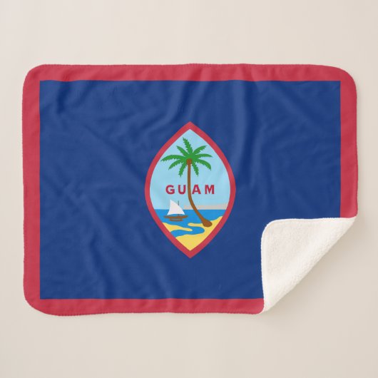 Guam Flag Sherpa Deken (Voorkant (horizontaal))