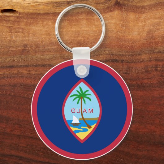 Guam Flag Sleutelhanger (Voorkant)