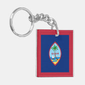 Guam Flag Sleutelhanger (Voorkant Links)