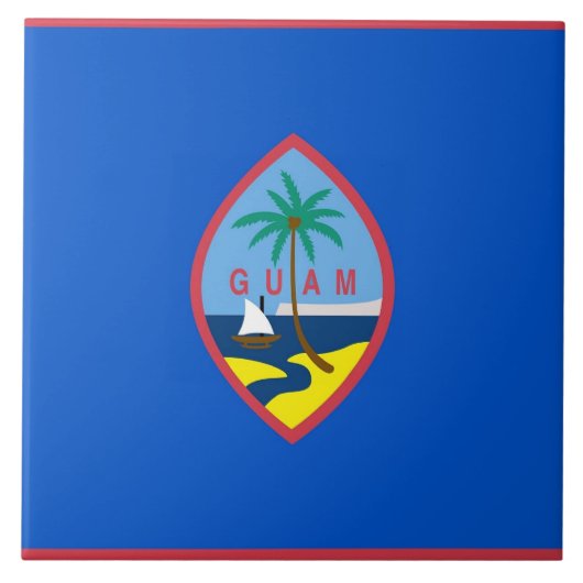 Guam Flag Tegel Tegeltje (Voorkant)
