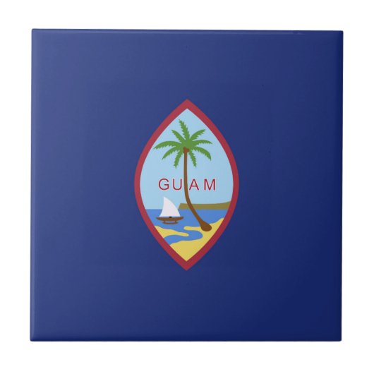 Guam Flag Tegeltje (Voorkant)