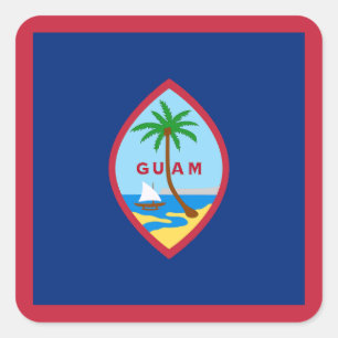 Guam Flag Vierkante Sticker