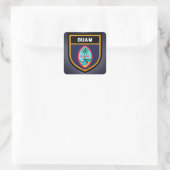 Guam Flag Vierkante Sticker (Tas)