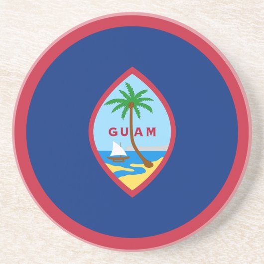 Guam Flag Zandsteen Onderzetter (Voorkant)