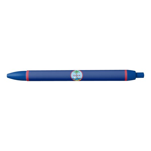 Guam Flag Zwarte Inkt Pen (Voorkant)