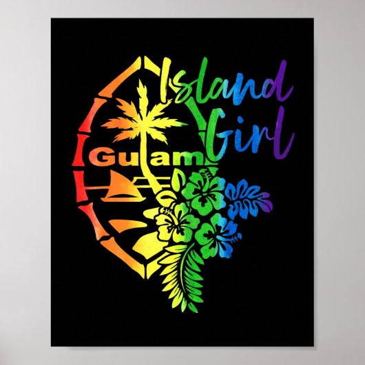 Guam Flower Island Guamanian Girl Poster (Voorkant)