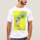 Guam geïllustreerde kaartreisposter t-shirt (Voorkant)