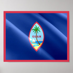 Guam - Golfvlag - Poster