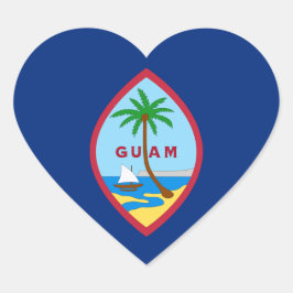 Guam Hartsticker, Patriotische Guamese vlag Hart Sticker