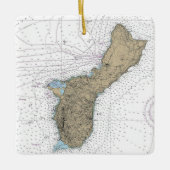 Guam Island Nautical Chart Keramisch Ornament (Voorkant)