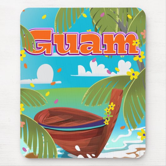 Guam Island-reisposter. Muismat (Voorkant)