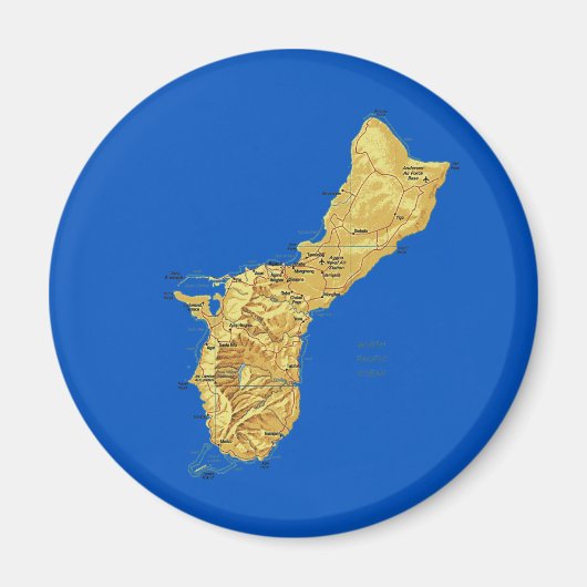 Guam Kaart Magneet (Voorkant)