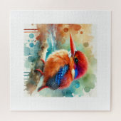 Guam kingfisher 310724AREF135 - Watercolor Legpuzzel (Horizontaal)