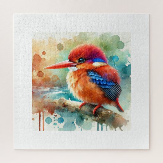 Guam kingfisher 310724AREF135 - Watercolor Legpuzzel (Verticaal)