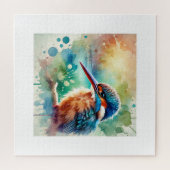 Guam Kingfisher Bird 150624AREF120 - Watercolor Legpuzzel (Horizontaal)
