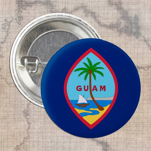 Guam-knop, patriottische Guamese vlag-mode Ronde Button 3,2 Cm