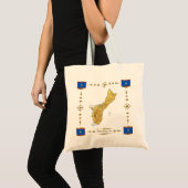 Guam Map + Flags Bag Tote Bag (Voorkant (product))