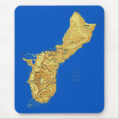 Guam Map Mousepad Muismat (Voorkant)