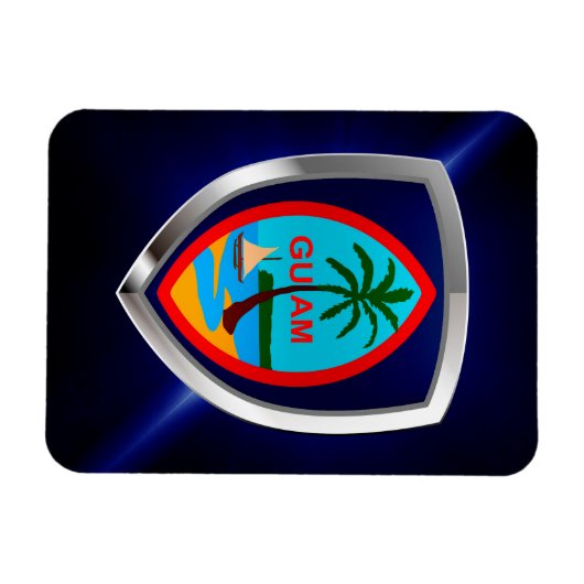 Guam Mettalic Emblem Magneet (Horizontaal)