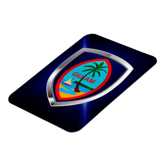 Guam Mettalic Emblem Magneet (Linkerzijde)