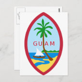 Guam Officieel wapenschild, heraldry-symbool Briefkaart (Voorkant / Achterkant)