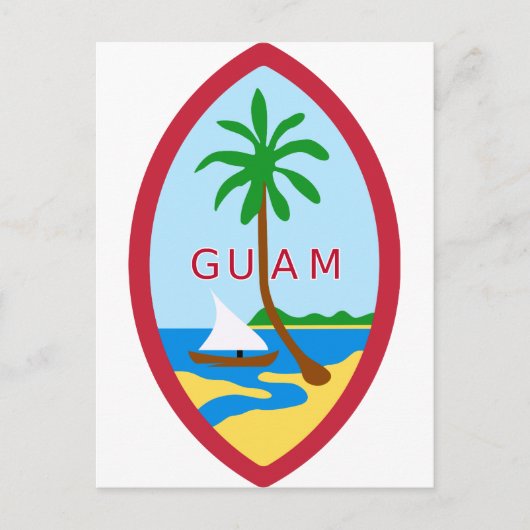 Guam Officieel wapenschild, heraldry-symbool Briefkaart (Voorkant)
