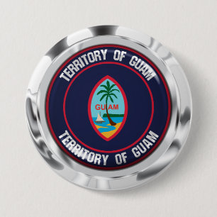 Guam om Embleem Ronde Button 7,6 Cm