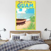 Guam Oude Reisposter Canvas Afdruk (Insitu (Slaapkamer))