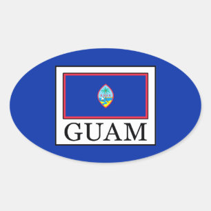 Guam Ovale Sticker