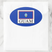 Guam Ovale Sticker (Tas)