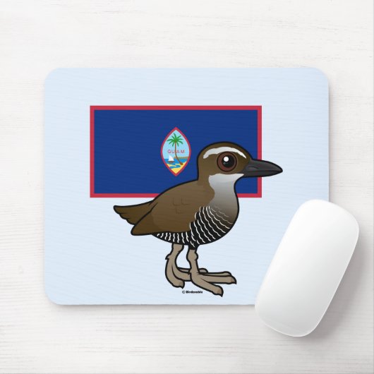 Guam Rail met vlag Muismat (Met muis)