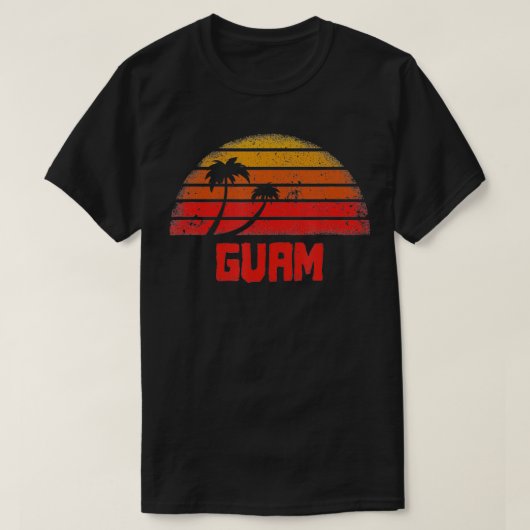 Guam  Retro 70s Throwback T-shirt (Design voorkant)