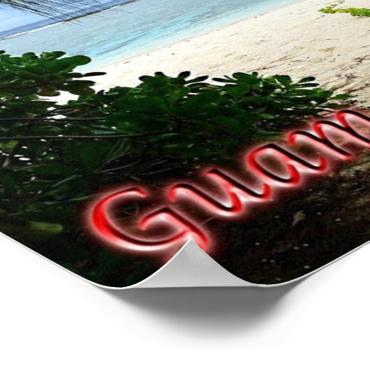 Guam - Ritidian Beach Poster (Hoek)