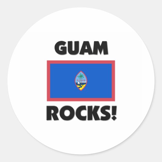 Guam Rocks Ronde Sticker (Voorkant)