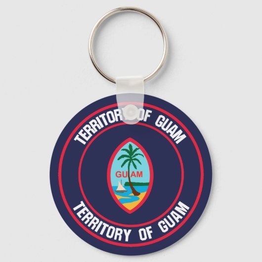 Guam Rond Embleem Sleutelhanger (Voorkant)
