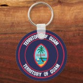 Guam Rond Embleem Sleutelhanger (Voorkant)