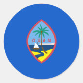 guam ronde sticker (Voorkant)