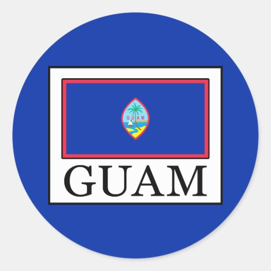Guam Ronde Sticker (Voorkant)