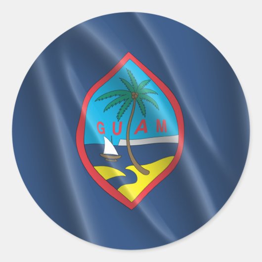 GUAM RONDE STICKER (Voorkant)