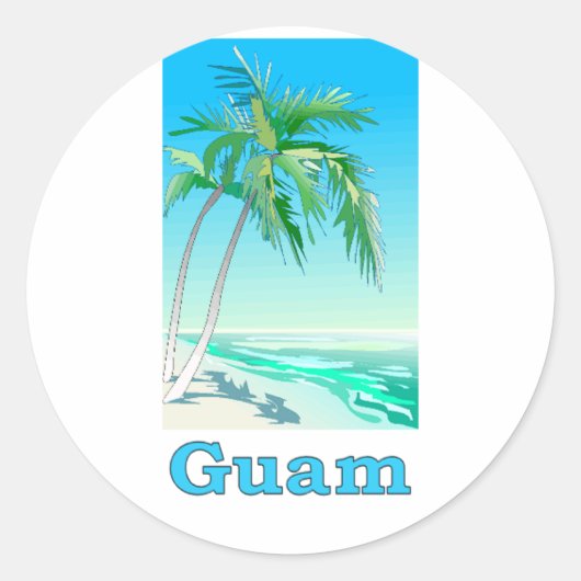 Guam Ronde Sticker (Voorkant)