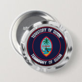 Guam Round Emblem Ronde Button 7,6 Cm (Voorkant /achterkant)