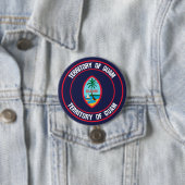 Guam Round Emblem Ronde Button 7,6 Cm (In situ)