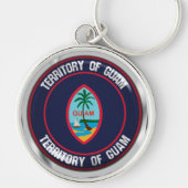 Guam Round Emblem Sleutelhanger (Voorkant)